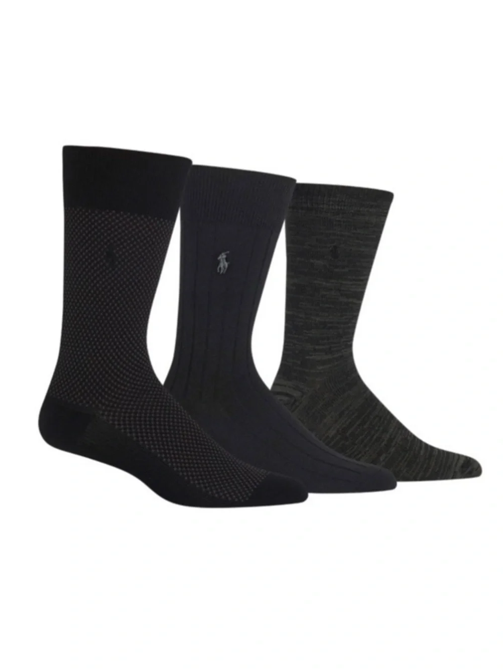 NWT. POLO RALPH LAUREN Men’s Assorted 6 Pack Bird's Eye Socks